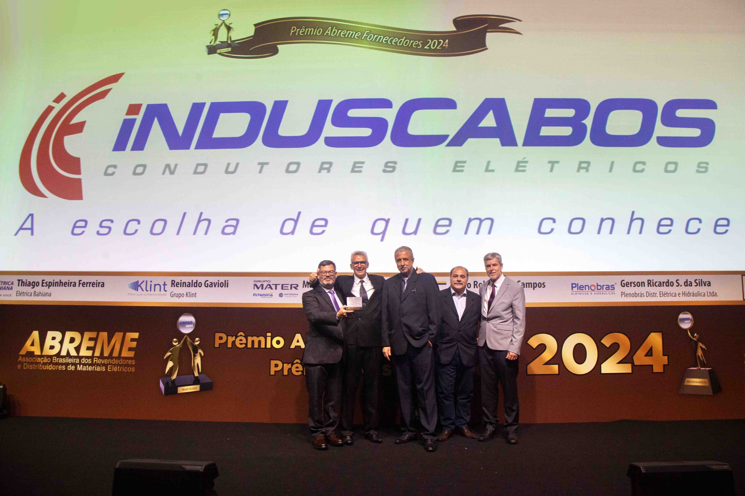 PATROCINADORA INDUSCABOS – SANDRO REZENDE – RICARDO MORETTI (REPRESENTANTE COMERCIAL) – SÉRGIO MELLACCI – EDSON PARISI E EDUARDO AUGUSTO.