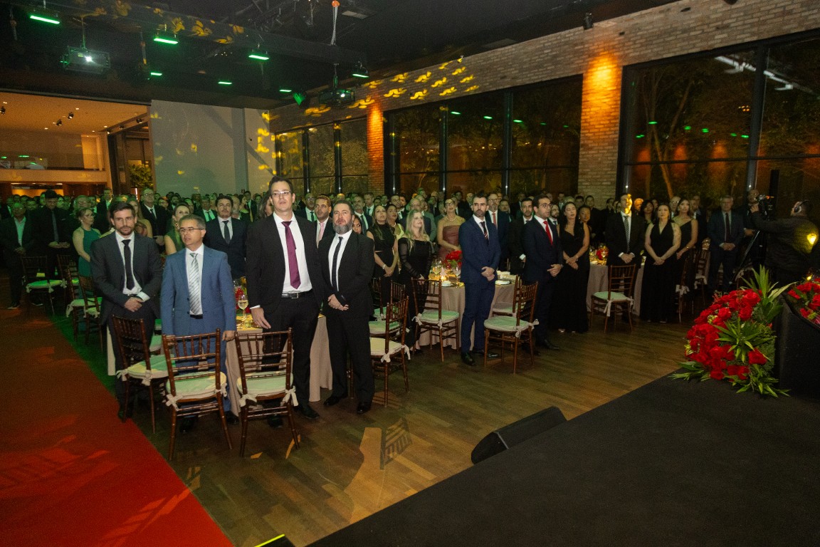 Momento do Hino Nacional.