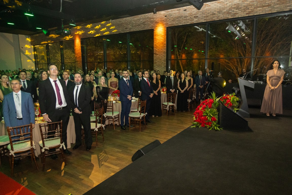 Momento do Hino Nacional.