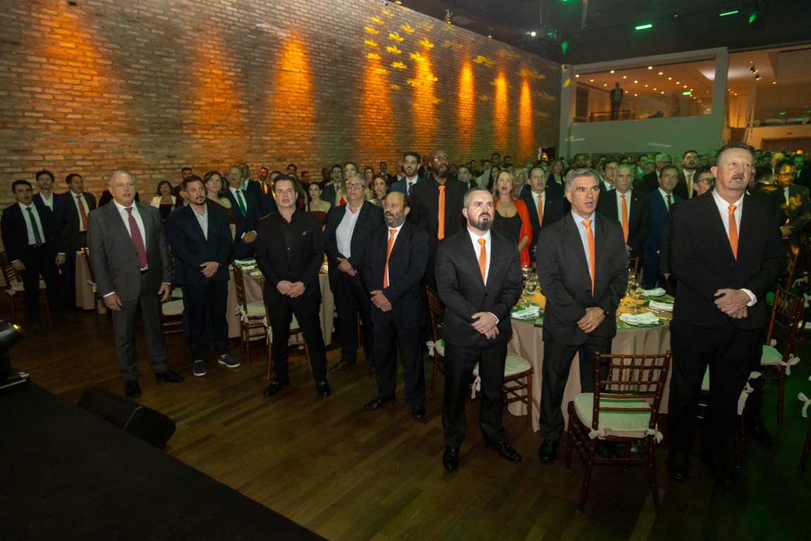 Momento do Hino Nacional.