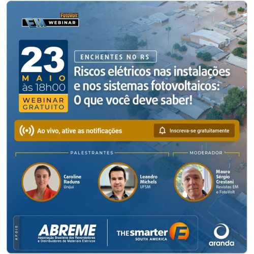 A ABREME em apoio a iniciativa da Revista Eletricidade Moderna em prol da reconstrução segura no Rio Grande do Sul divulga: Riscos elétricos nas instalações e nos sistemas fotovoltaicos: O que você deve saber!